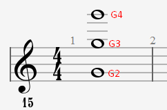 Treble Clef With 15mb Octave Marker